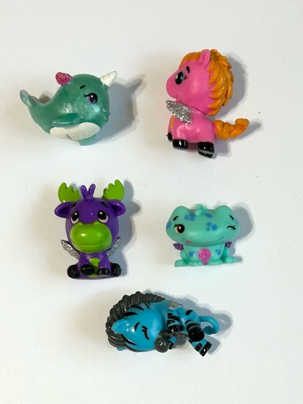 4/$20 Hatchimals Lot of 5 Giggling Zebra, Moosebeak, Teal Frowl, Pink Ponette +